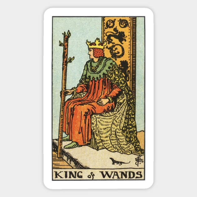 KING OF WANDS Sticker by WAITE-SMITH VINTAGE ART